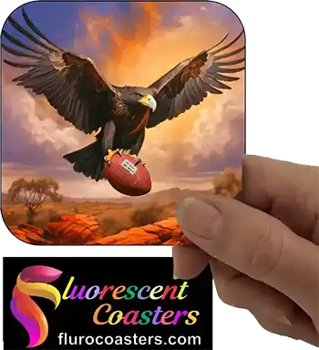 Eagle holding a AFL Football