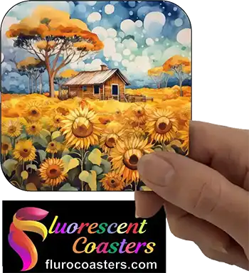  Farm House In Field of Sunflowers