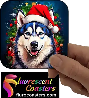  Husky Dog Wearing Christmas Hat 2