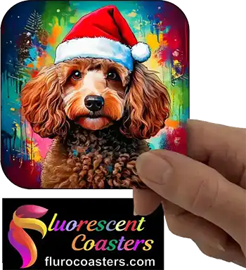  Poodle Dog Wearing Christmas Hat 1