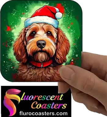 Cavoodle Dog Wearing Christmas Hat 1