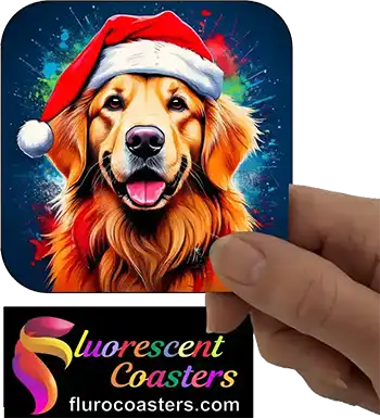  Golden Retriever Dog Wearing Christmas Hat 2