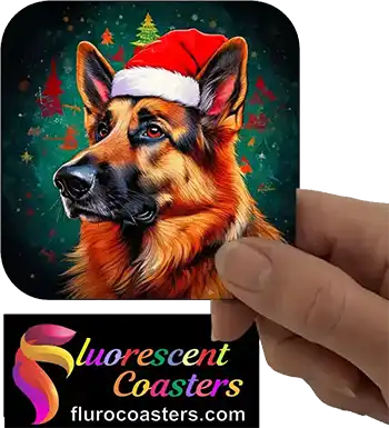  German Shepherd  Dog Wearing Christmas Hat 1