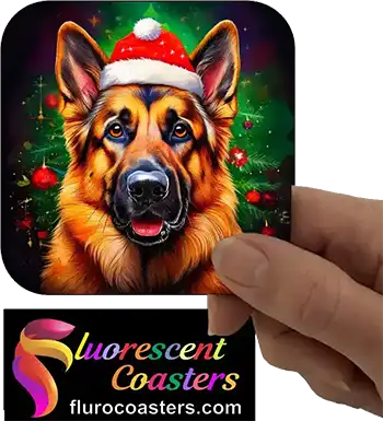  German Shepherd  Dog Wearing Christmas Hat 2