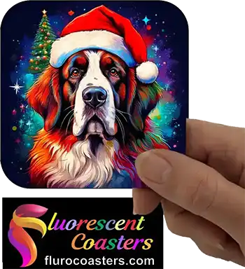  St Bernard Dog Wearing Christmas Hat 1