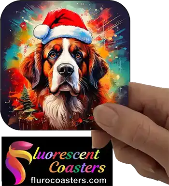  St Bernard Dog Wearing Christmas Hat 2