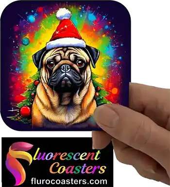  Pug Dog Wearing Christmas Hat 2