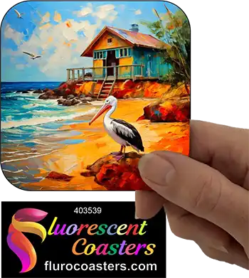 Beach House with Pelican